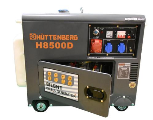 HUTTENBERG Diesel Generator Set H8500D 5 KVA - mobile noodst, Doe-het-zelf en Bouw, Aggregaten, Nieuw, Dieselolie, 5 tot 10 kVA