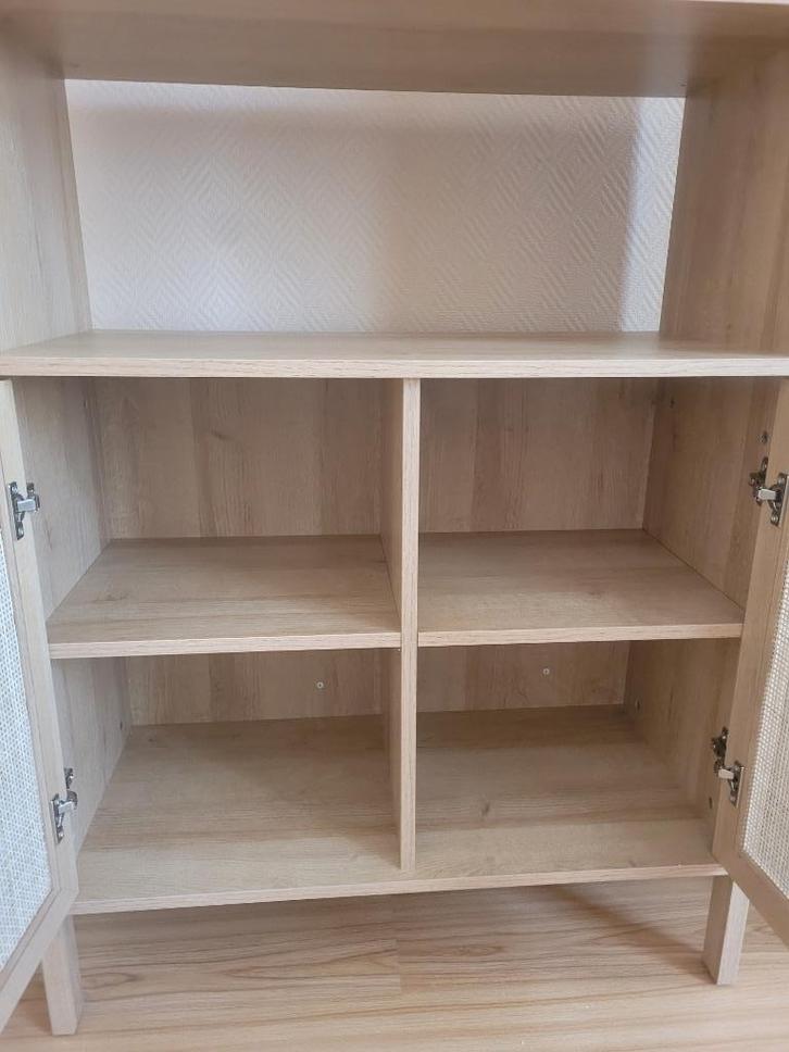 Bibliothèque- Buffet NEUF!!  bois et cannage, Maison & Meubles, Armoires | Bibliothèques, Neuf, 50 à 100 cm, 150 à 200 cm, 25 à 50 cm