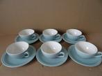 Antieke pastel blauwe koffiekopjes Petrus Regout & Co kopjes, Antiek en Kunst, Antiek | Servies los, Ophalen of Verzenden