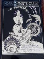 591) Spiegel Jugendstil Mucha Monaco Monte Carlo spoorwegen, Ophalen of Verzenden