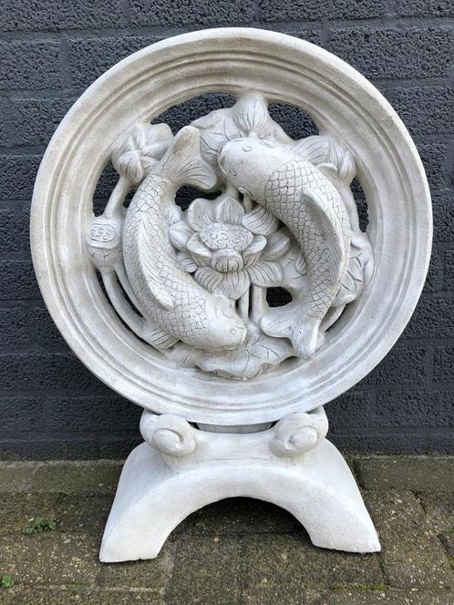 Groot Koi karper vijver ornament, vol steen., Tuin en Terras, Vijvers, Ophalen of Verzenden