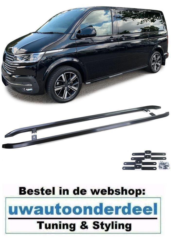Sidebars RVS Glans Zwart Geschikt Voor VW Transporter T5 T6, Auto diversen, Tuning en Styling, Verzenden
