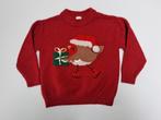 Mt 116 Rode kersttrui met roodborstje en cadeau, Kinderen en Baby's, Kinderkleding | Maat 116, Meisje, Trui of Vest, Ophalen of Verzenden