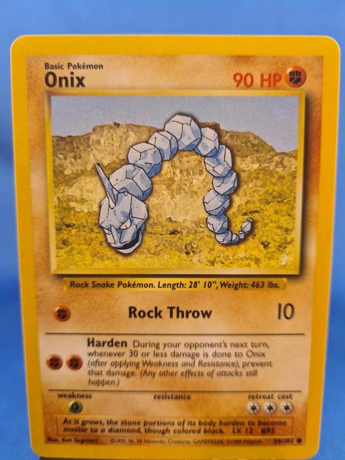 Onix 56/102 - Base, Hobby en Vrije tijd, Verzamelkaartspellen | Pokémon, Zo goed als nieuw, Verzenden
