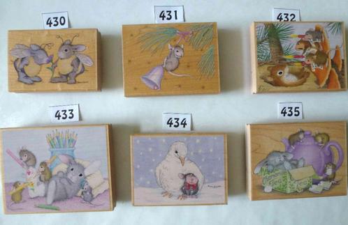 Hobby stempels House Mouse (vintage) - groot lot, Hobby en Vrije tijd, Stempelen, Zo goed als nieuw, Houten stempel, Verzenden