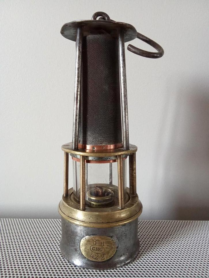 Mijnlamp Friemann & amp; Wolf gmbh, Zwickau in Sachsen, Antiek en Kunst, Antiek | Verlichting, Ophalen of Verzenden