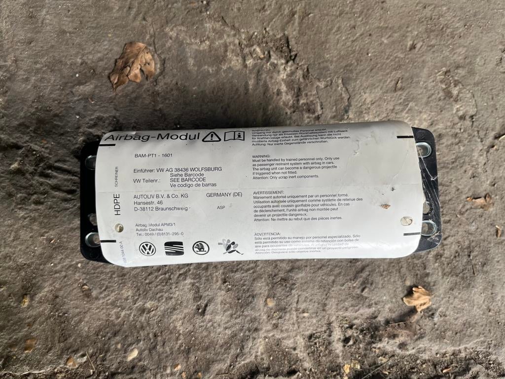 Airbg passager VW golf, Enlèvement