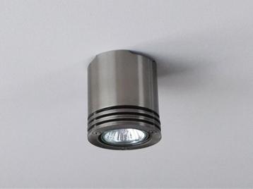 7 opbouwspots geborsteld staal beschikbaar voor biedingen