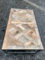 Salontafel van hout en metaal, Ophalen, 100 tot 150 cm, 50 tot 100 cm, Metaal