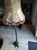 Vintage grote vloerlamp met lederen kap, Antiek en Kunst, Ophalen