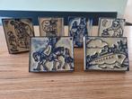 schoolstempels thema Sinterklaas Steppe Ninove 1960, Antiek en Kunst, Ophalen of Verzenden