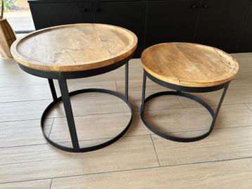 Industriële salontafel set – stoer & stijlvol beschikbaar voor biedingen