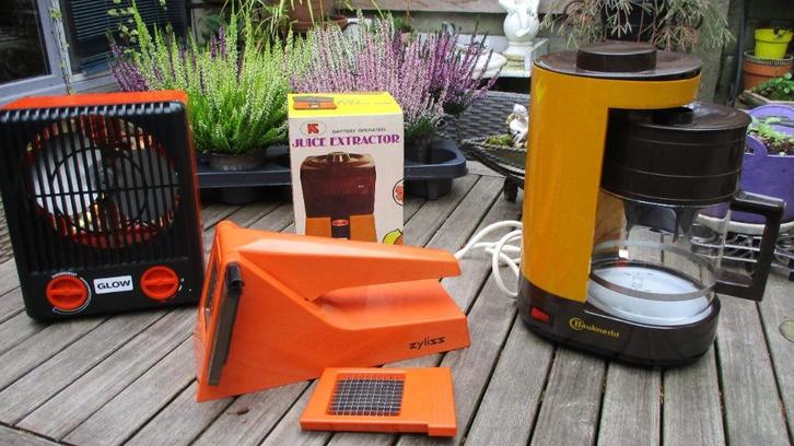 Verschillende oranje retro keukentoestellen, Verzamelen, Retro, Ophalen