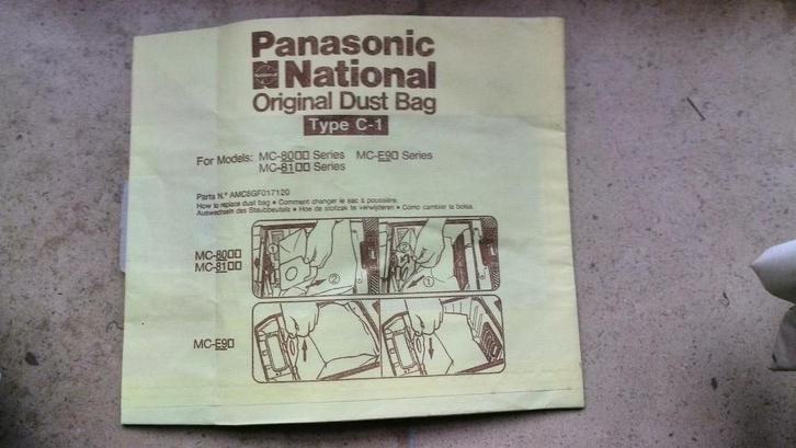 Stofzuigerzakken Panasonic MC-80 MC-81 en MC-E90 series, Elektronische apparatuur, Stofzuigers, Nieuw, Stofzuiger, Stofzak, Ophalen of Verzenden