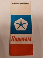 chrysler sunbeam prijslijst/prix courant, Enlèvement ou Envoi