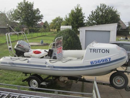 Semi-rigide, Watersport en Boten, Motorboten en Motorjachten, Gebruikt, Overige materialen, Tot 6 meter, Benzine, Buitenboordmotor