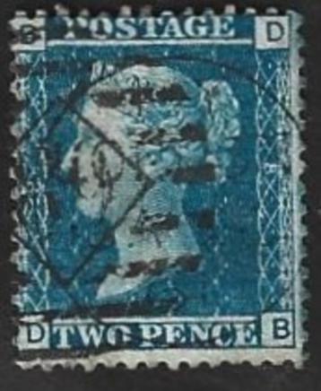 1 Postzegel Groot-Brittannië 1858 Koningin Victoria  beschikbaar voor biedingen