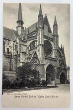 Oude postkaart 1930 Ieper Portail Sud de l’Église St-Martin, Verzamelen, Ophalen of Verzenden, 1920 tot 1940, Ongelopen, West-Vlaanderen