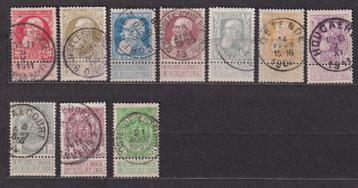 België 1905-1907 OBP 74 tot 83 gestempeld beschikbaar voor biedingen