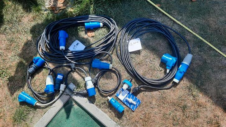 Assortiment CEE verlengkabel, Caravans en Kamperen, Kampeeraccessoires, Gebruikt, Ophalen