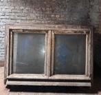 2 Antieke ramen in hout, Ophalen, Gebruikt, Hout