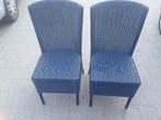 Loyd loom stoelen, Huis en Inrichting, Stoelen, Riet of Rotan, Blauw, Twee, Gebruikt