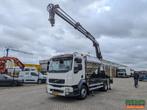 Volvo FL240 4x2 Dagcab Euro5 - 2 Zijdige Kipper + Kraan Hiab, Auto's, Cruise Control, Te koop, Handgeschakeld, Diesel