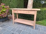 Sidetable uit massieve teak. Geluchtgomd., Huis en Inrichting, Tafels | Sidetables, Ophalen of Verzenden, Zo goed als nieuw