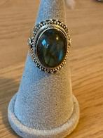 Prachtige zilveren labradoriet ring maat 16, Avec pierre précieuse, Argent, Femme, Plus petit que 17