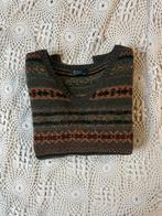 Ralph Lauren Fair Isle Vintage trui Knit – Wol – Maat S, Bruin, Ralph Lauren, Ophalen of Verzenden, Zo goed als nieuw