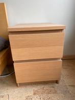 Ladekast 2 lades Malm eikenfineer, Huis en Inrichting, Ophalen, Gebruikt, Minder dan 45 cm, 55 tot 70 cm