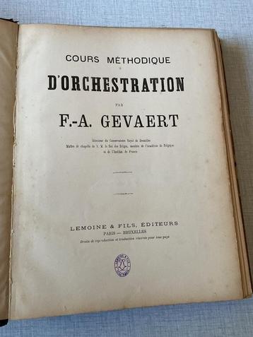 Gevaert - cours méthodique d’orchestration beschikbaar voor biedingen