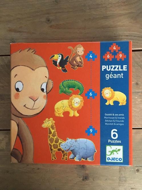 ② DJECO, puzzle animaux de la jungle 4, 6, 9 pièces — Jouets