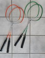 4 Badmintonrackets Hudora met toebehoren, Comme neuf, Raquette(s), Enlèvement ou Envoi