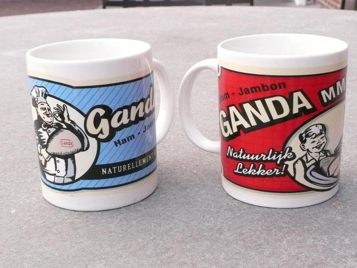 2 nieuwe tassen Ganda Ham+ 1 x Fina Steenberg + 4 x ijsboerk, Verzamelen, Merken en Reclamevoorwerpen, Nieuw, Gebruiksvoorwerp