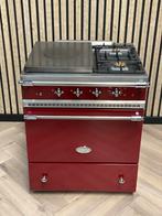 Luxe Lacanche fornuis Gas 70cm Rood Griotte Blinkend Chroom, 60 cm of meer, 3 kookzones of minder, Zo goed als nieuw, Energieklasse A of zuiniger