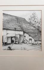Mooie pentekening boerderij (rustiek), Minder dan 50 cm, Tekening, Nieuw, Ophalen of Verzenden