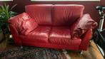 Lederen bank, Ophalen, Gebruikt, 150 tot 200 cm, Tweepersoons
