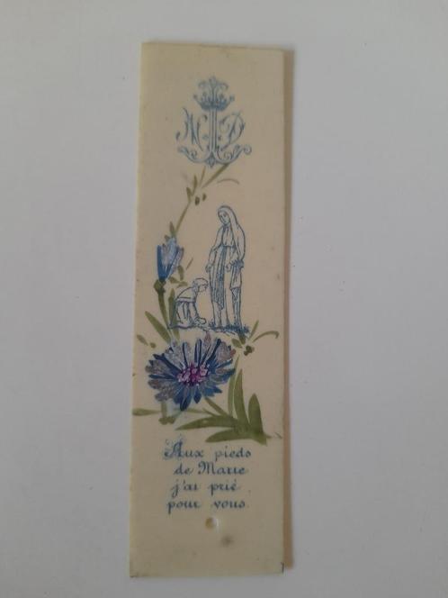 Brocante - oude bladwijzer Maria / Notre Dame, Antiek en Kunst, Curiosa en Brocante, Ophalen of Verzenden