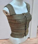 LM LULU - elastisch jurk mode topje S dames goud-zwart top, Kleding | Dames, Overige kleuren, Ophalen of Verzenden, Zo goed als nieuw
