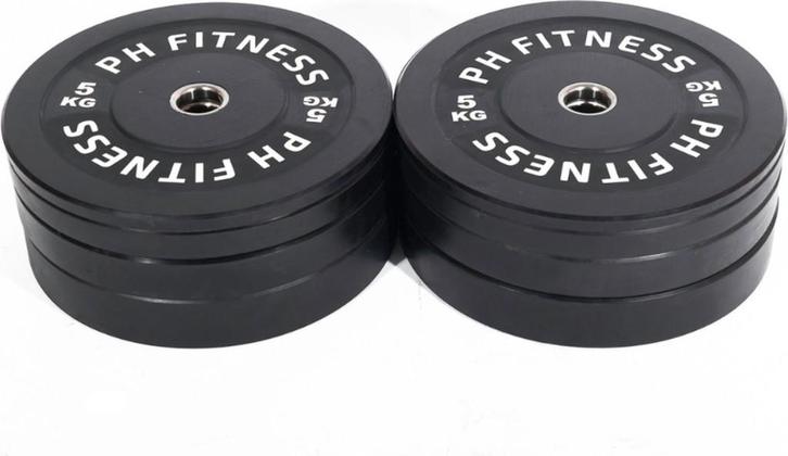 PH Fitness Bumper Plates 290KG – Rubber Halterschijven 50 mm, Sports & Fitness, Équipement de fitness, Neuf, Autres types, Bras