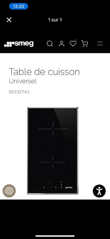 Taque smeg neuve, Electroménager, Neuf, Enlèvement, À Poser, Induction
