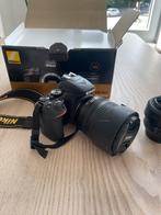 Nikon D3500 spiegelreflexcamera met 3 lenzen, Audio, Tv en Foto, Fotocamera's Digitaal, Ophalen of Verzenden, Zo goed als nieuw