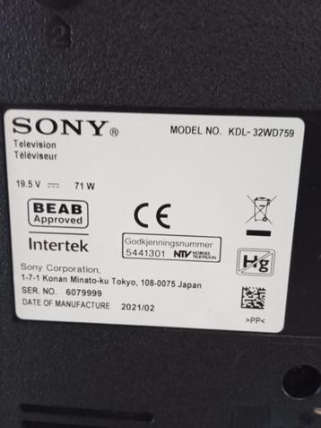 Télévision Sony 32 pouces  beschikbaar voor biedingen