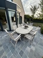 Teak tuinmeubelset, Tuin en Terras, Tuinsets en Loungesets, Ophalen, Gebruikt, Teakhout, 8 zitplaatsen