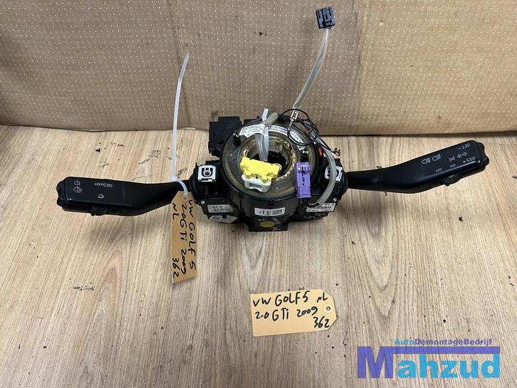 VW GOLF 5 GTI Stuurkolom combischakelaar airbagring 2003-200, Auto-onderdelen, Dashboard en Schakelaars, Volkswagen, Gebruikt