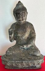 Grand Ancien Bouddha en Bronze Patiné de Chine, Enlèvement ou Envoi