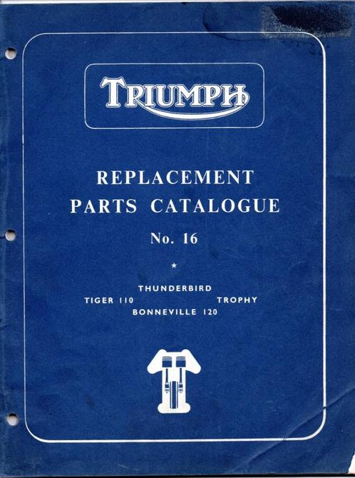 Catalogue de pièces Triumph 1960, Livres, Motos, Utilisé, Marque ou Modèle, Enlèvement ou Envoi