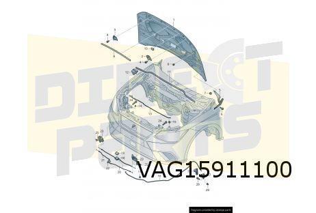 Seat Ibiza (7/17-8/21) Motorkap Origineel! 6F0823031D, Auto-onderdelen, Carrosserie, Motorkap, Seat, Voor, Nieuw, Verzenden