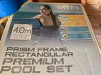 Intex zwembad 4x2x1 m met zandfilterpomp, 200 tot 400 cm, Rechthoekig, 80 tot 120 cm, Opzetzwembad